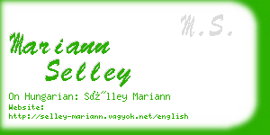 mariann selley business card